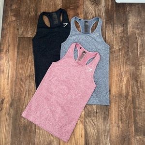 3 Gymshark Vital Seamless Tank Tops